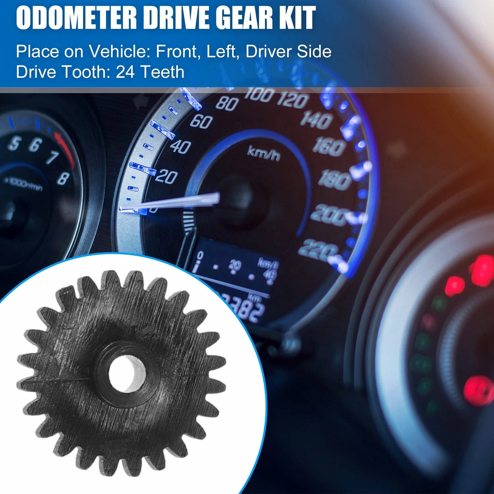 Odometer Repair Gear 24 Teeth Replacement for Chevrolet GM Models (2011–2020)