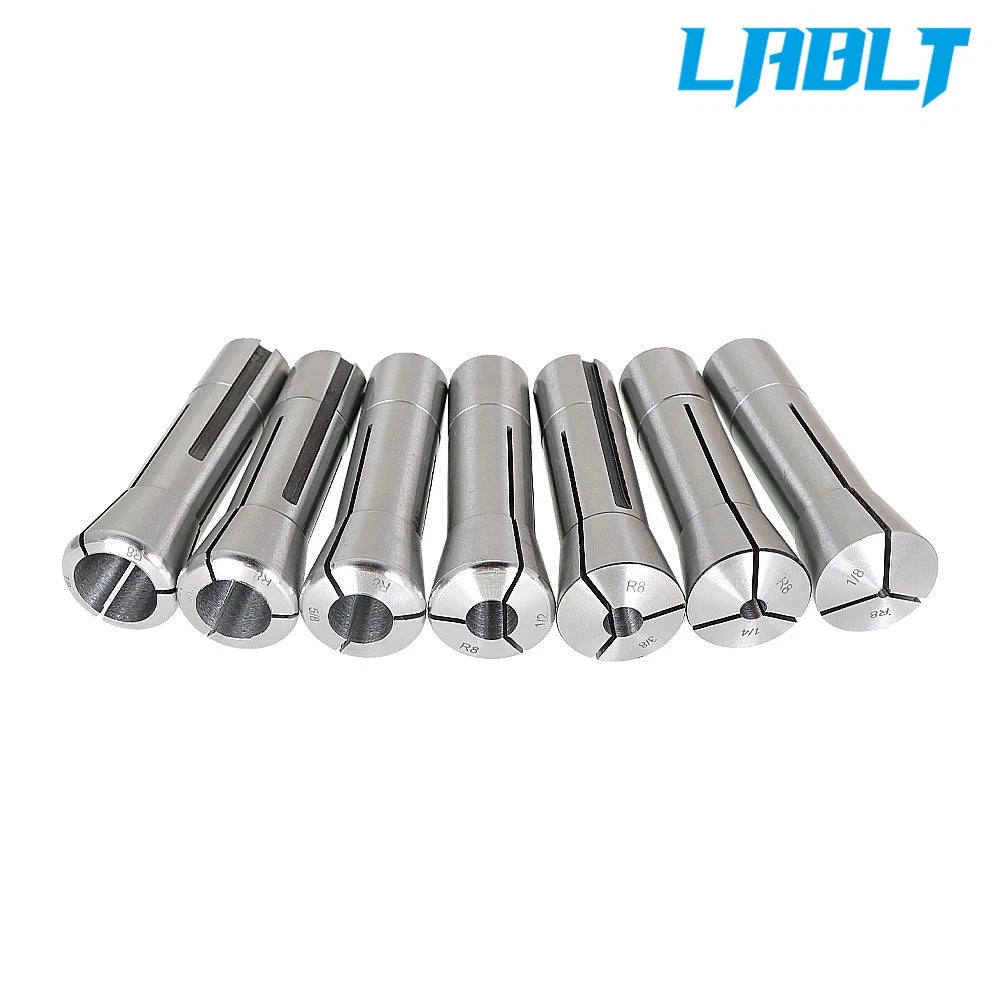 7 Pcs R8 Collet Set for LABLT (1/8" to 7/8")