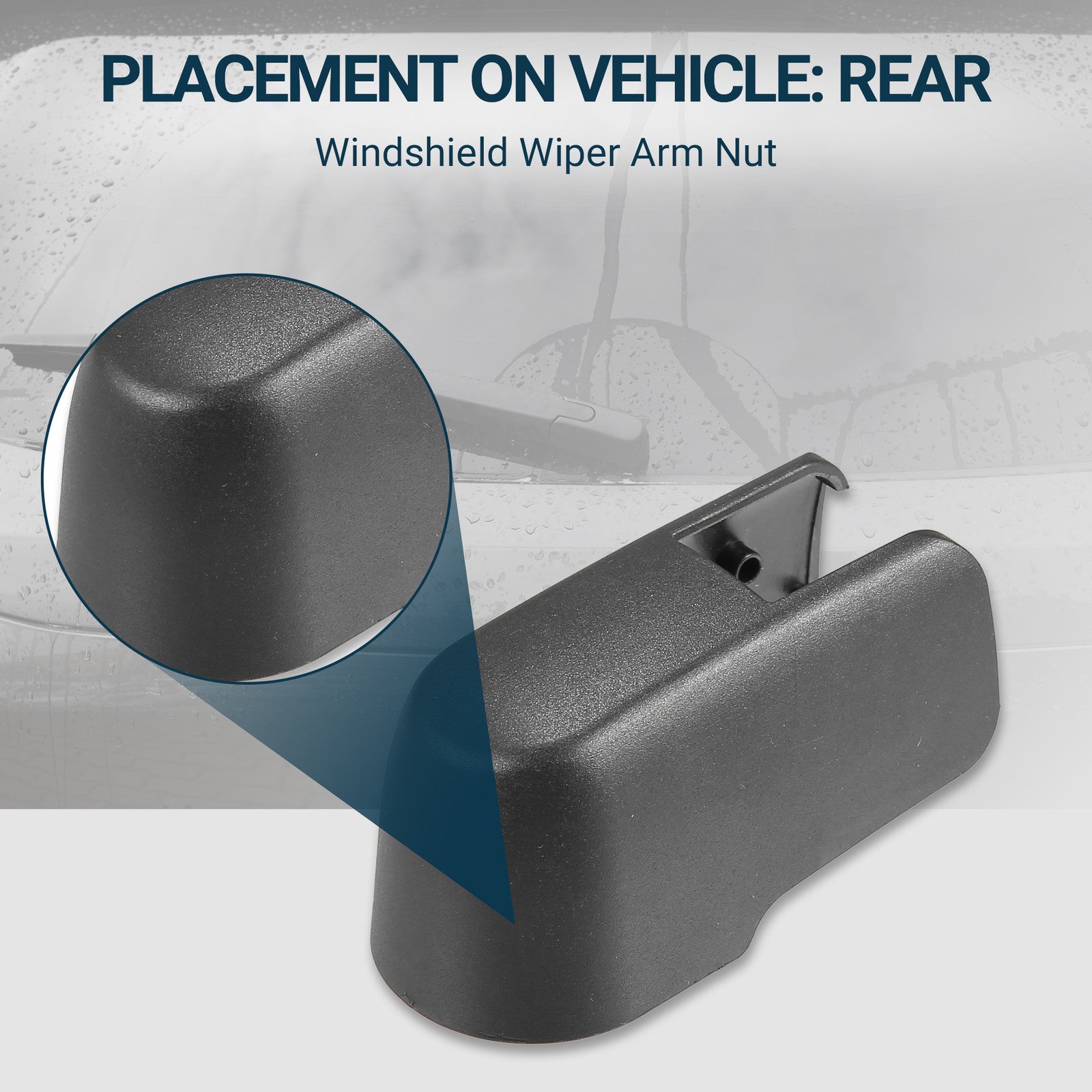 Rear Windshield Wiper Arm Nut Cover for Mazda 3 (2014–2017)