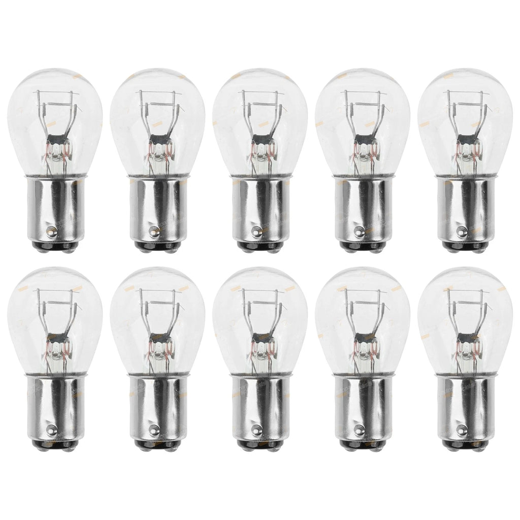Pack of 10 Tail & Indicator Bulbs 12V 21/5W BA15d for Auto