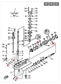 Seal Kit for Yamaha Propeller Shaft Lower Unit (90430-08003, 93101-22067, 93210-66M98)