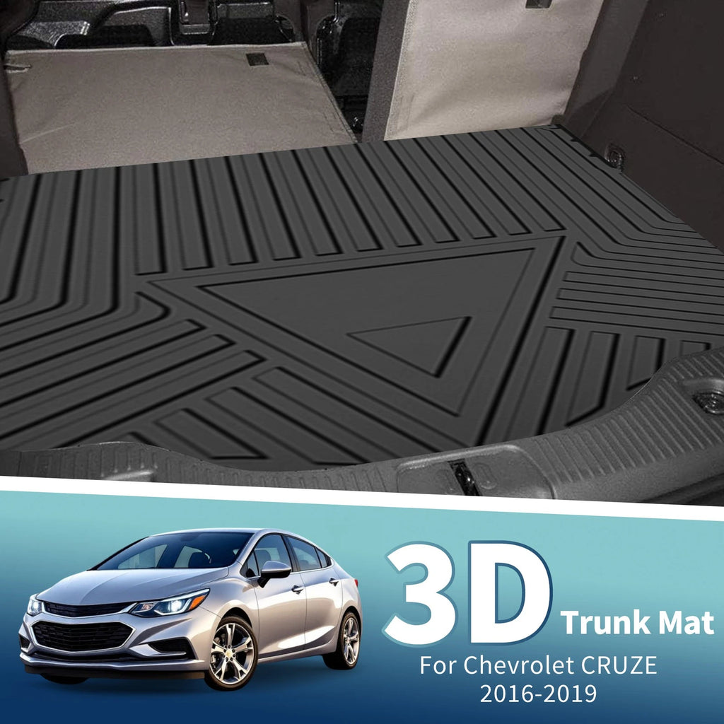 Cargo Liner Rear Trunk Mat TPE Replacement for Chevrolet Cruze Sedan (2016–2019)