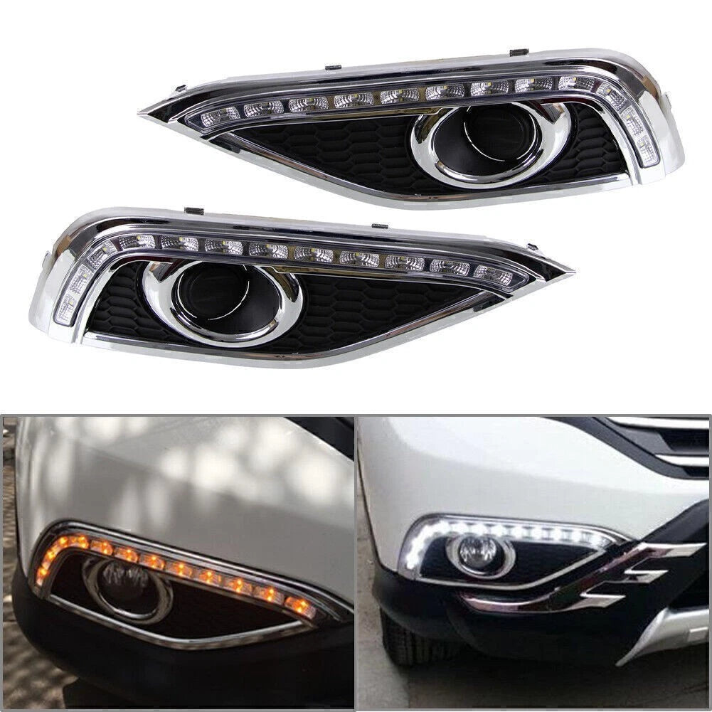 2X LED DRL Daytime Running Lights for Honda CR-V (2012–2014)