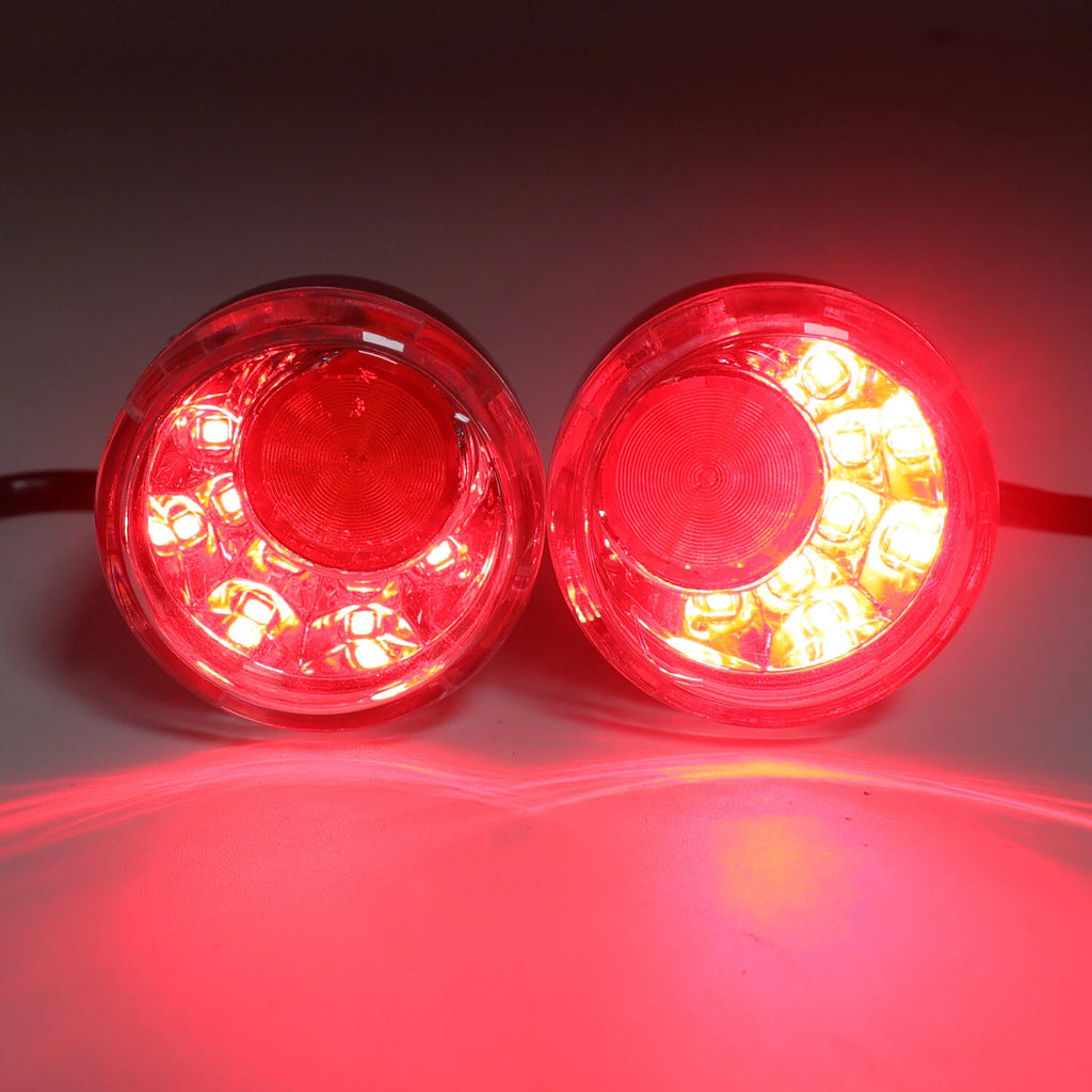 Clear Rear LED Run Brake Turn Signal Indicator for Harley FXD FXDB FXDC (2002–2017)