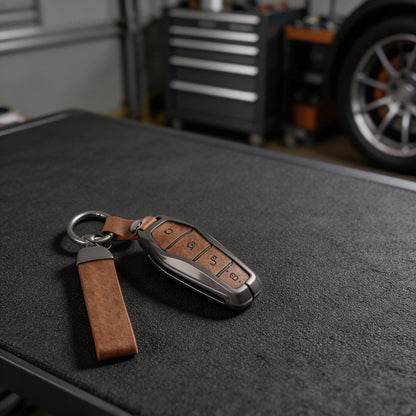 Zinc Alloy Leather Car Key Cover for BYD Tang (2018–2023)