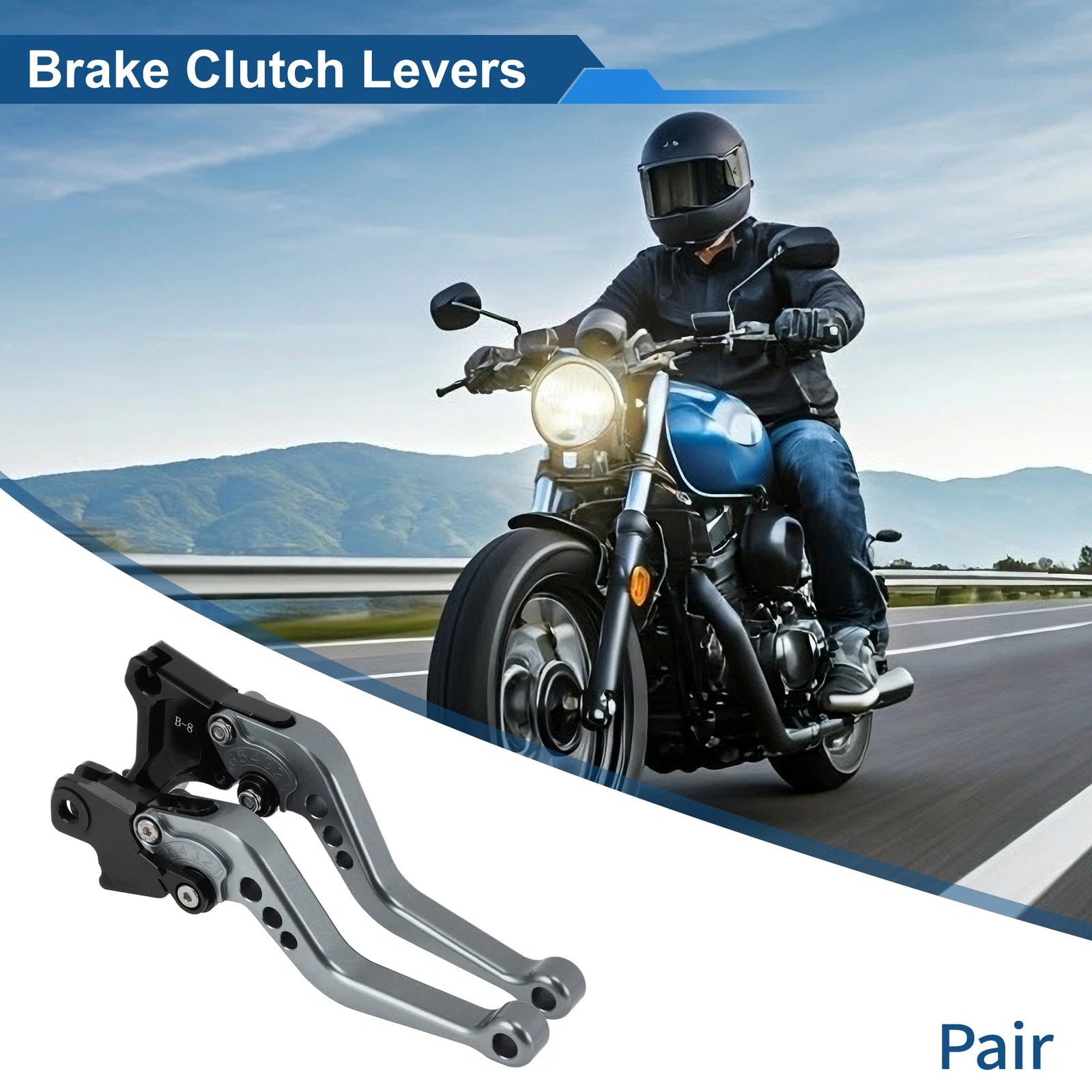 Adjustable Brake Clutch Lever Pair for BMW F650GS (2008–2012) Titanium Tone