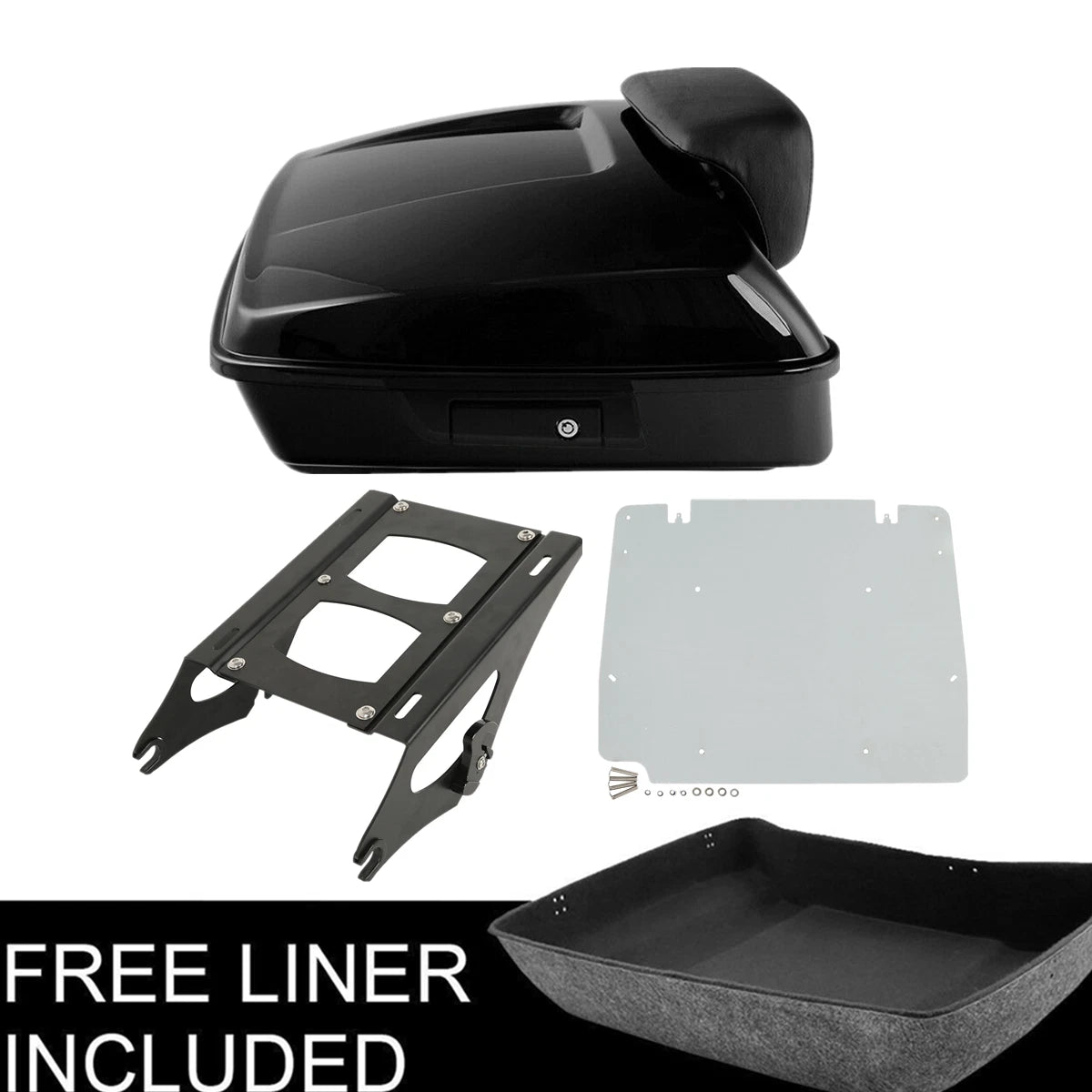 Chopped Trunk Base Plate Mount Rack for Harley Touring (2014–2025)