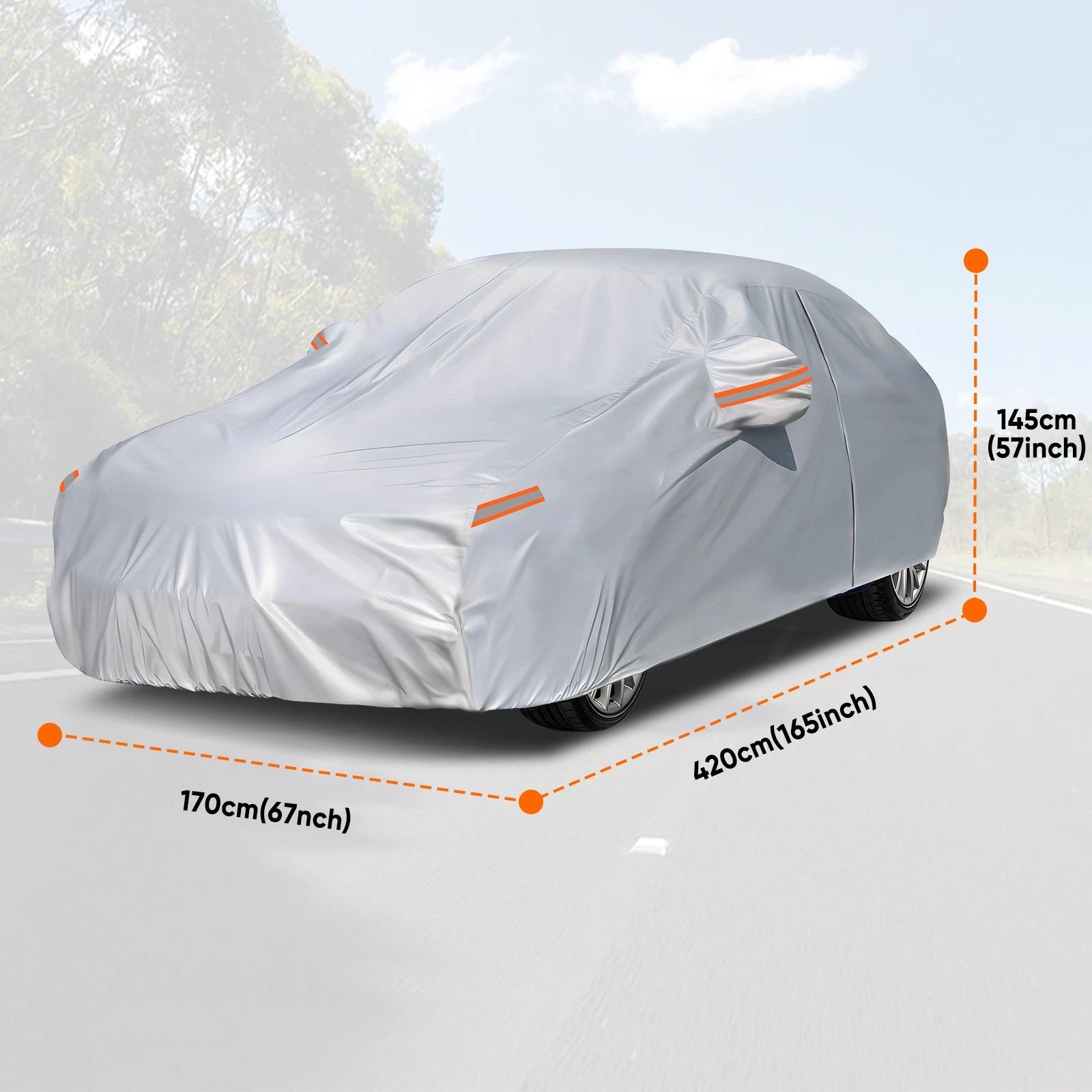 Universal Full Sedan Car Cover Waterproof All Weather Protector