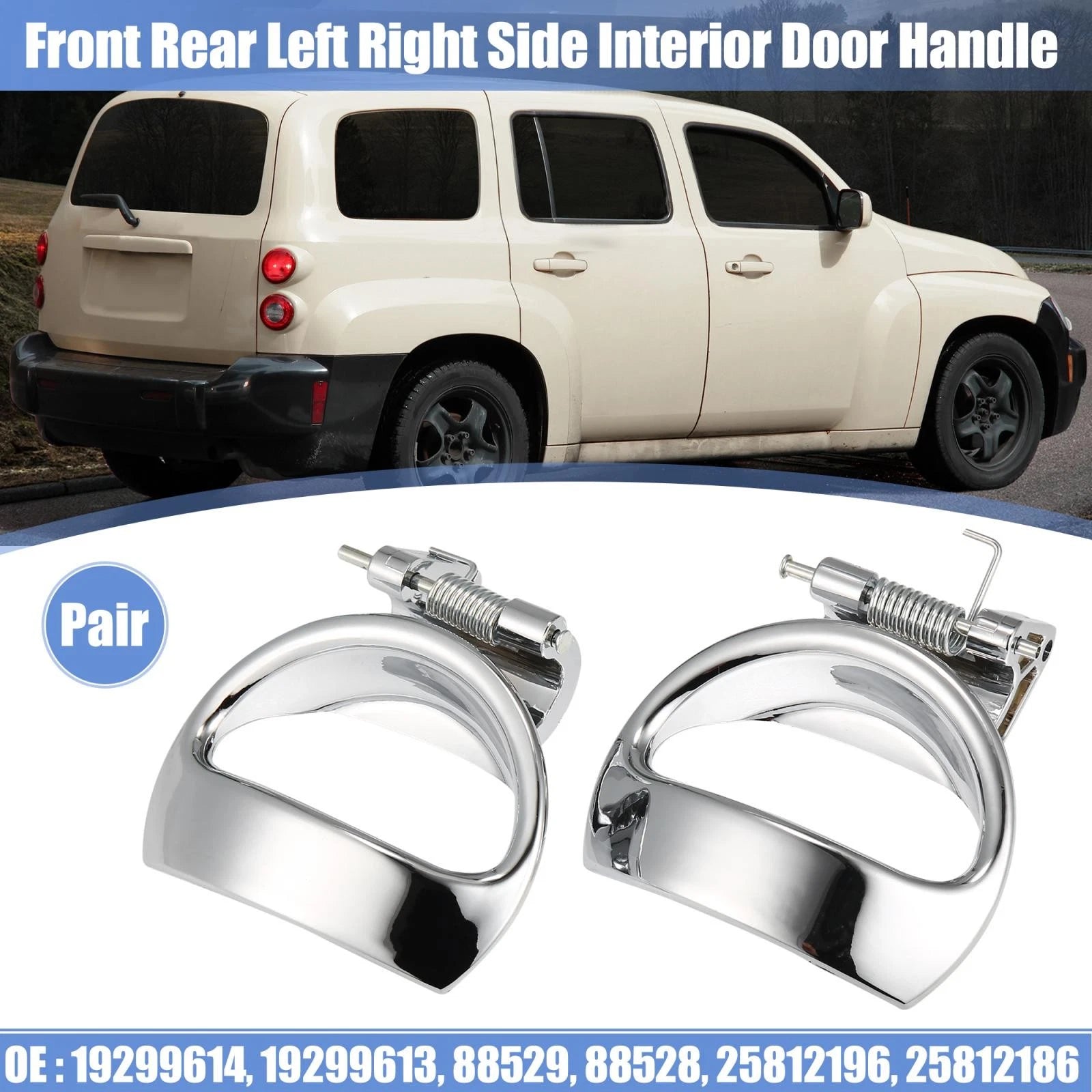 Front Rear Left Right Interior Door Handle Pair for Chevy HHR (2006–2011)