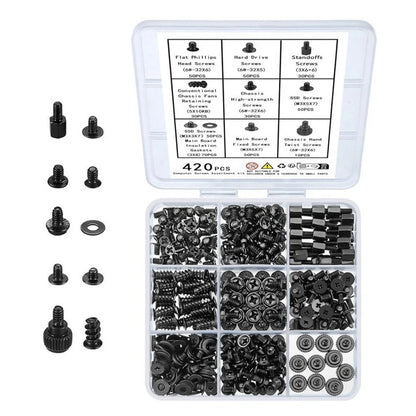 420pcs Rust Resistant Computer Screws for Laptop Case Repair