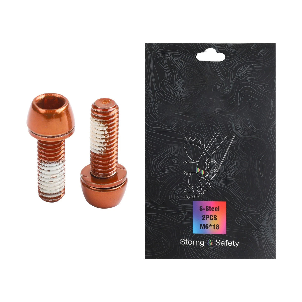 M618mm Crank Screws for MTB or Road Bike - PVD Coated, Dense Thread