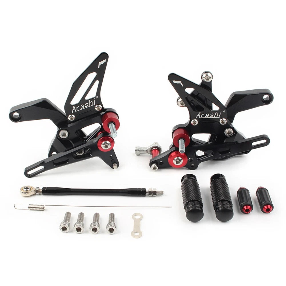 2X Footrest System for Kawasaki Z900 (2021–2023) Aluminum Black