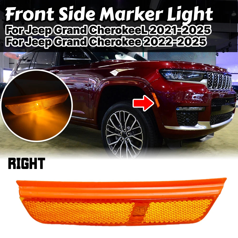Amber LED Side Marker Light for Jeep Grand Cherokee L (2021–2026)