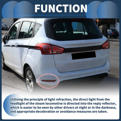 Bumper Reflector No.BS71515C0BD for Ford Fiesta (2015–2019) Red Rear Left