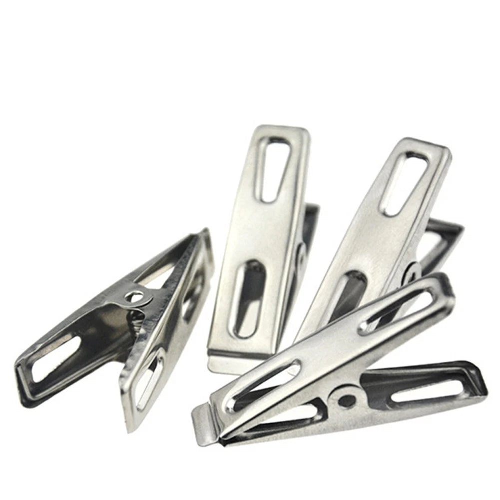 40Pcs Stainless Steel Spring Loaded Clothes Pegs Laundry Clips