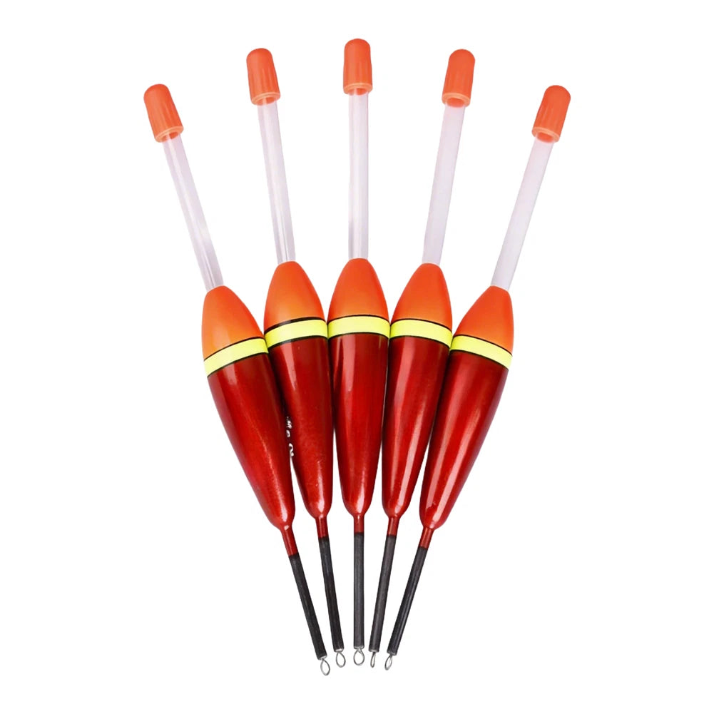 5pcs Vertical Carp Float Red Plastic Buoy 13.5cm 14cm 15cm