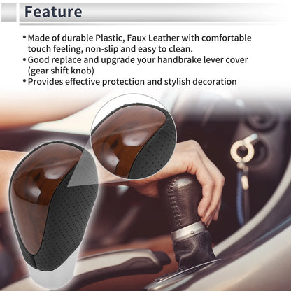Gear Shift Knob Replacement for Toyota Alphard 200 Series (2011–2014) Faux Leather