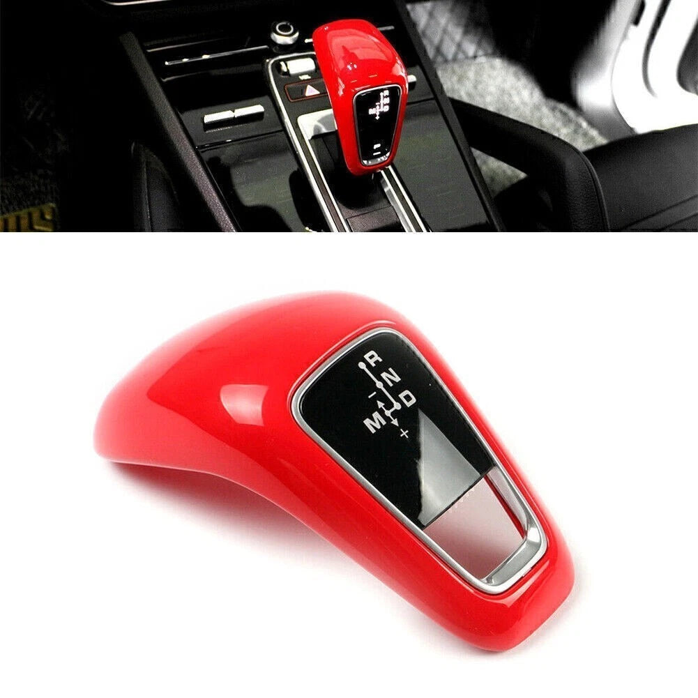 Interior Gear Shift Knob Cover Trim for Porsche Cayenne (2018–2021) Red