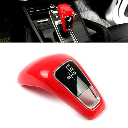 Interior Gear Shift Knob Cover Trim for Porsche Cayenne (2018–2021) Red