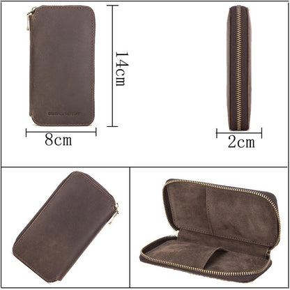 Genuine Cowhide Leather Watch Pouch for Retro Watches (Universal)