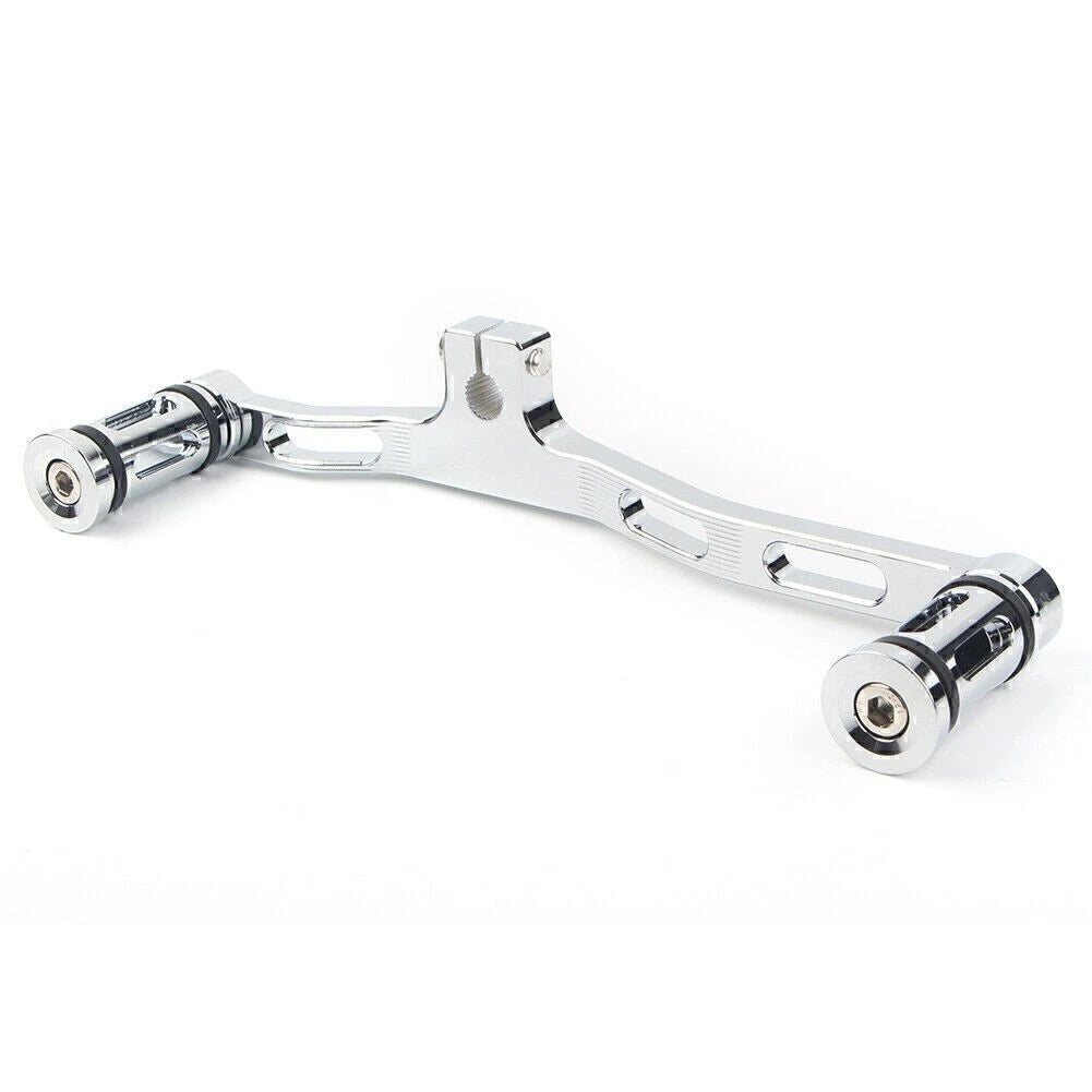 Slotted Gear Shifter Lever for Harley Dyna FXD (Mid-Control, Chrome)