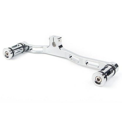 Slotted Gear Shifter Lever for Harley Dyna FXD (Mid-Control, Chrome)