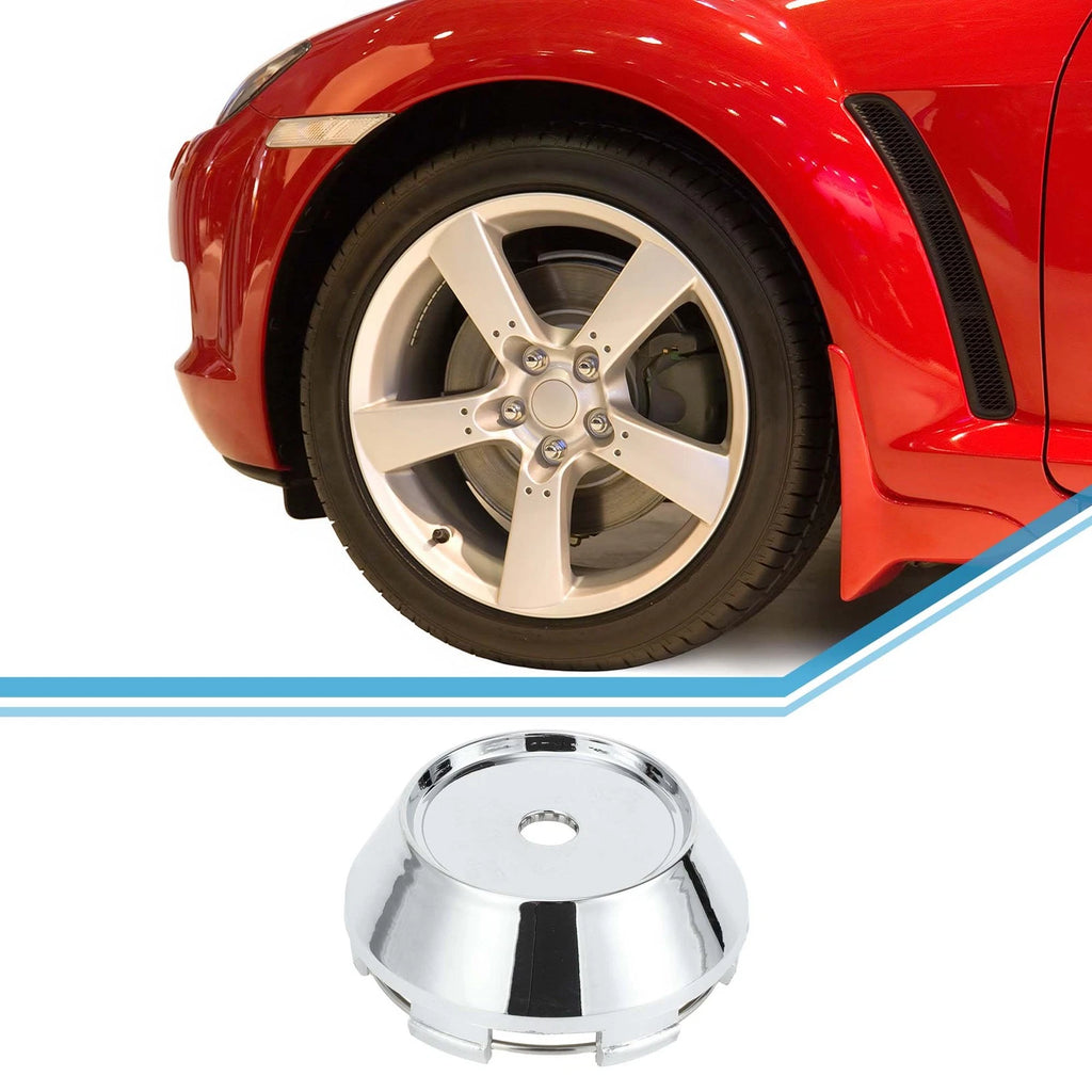 Universal Wheel Center Hub Cap 69mm Chrome Silver Tone