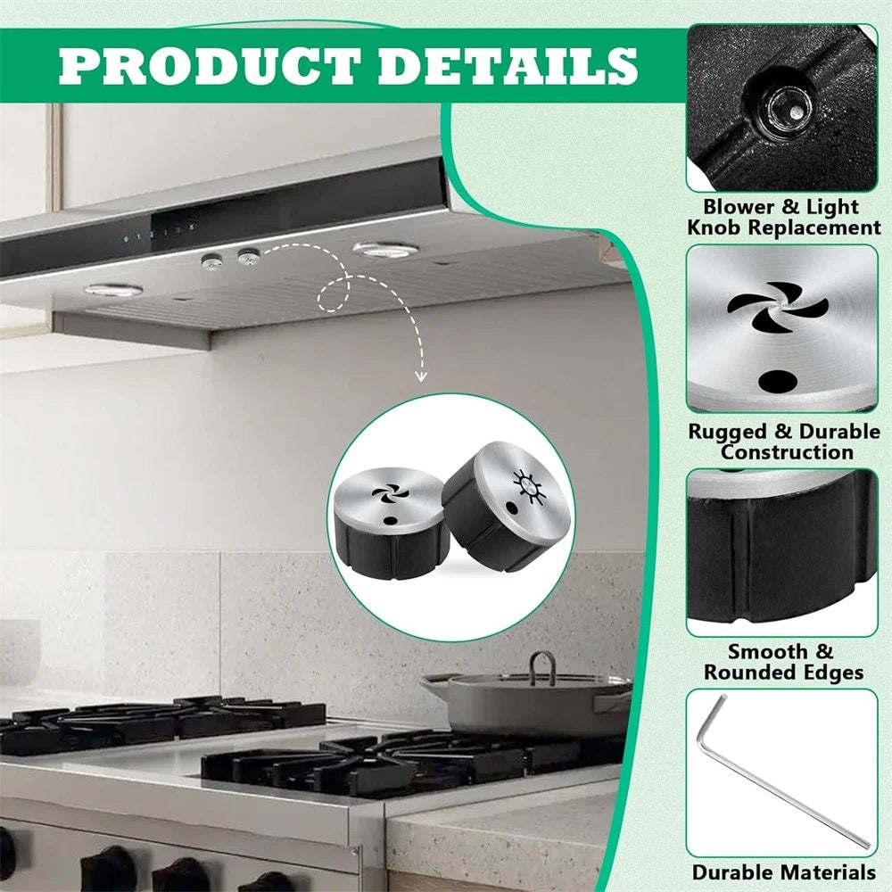 Blower Knob and Light Knob for Range Hood E64 E60 (SV08355)