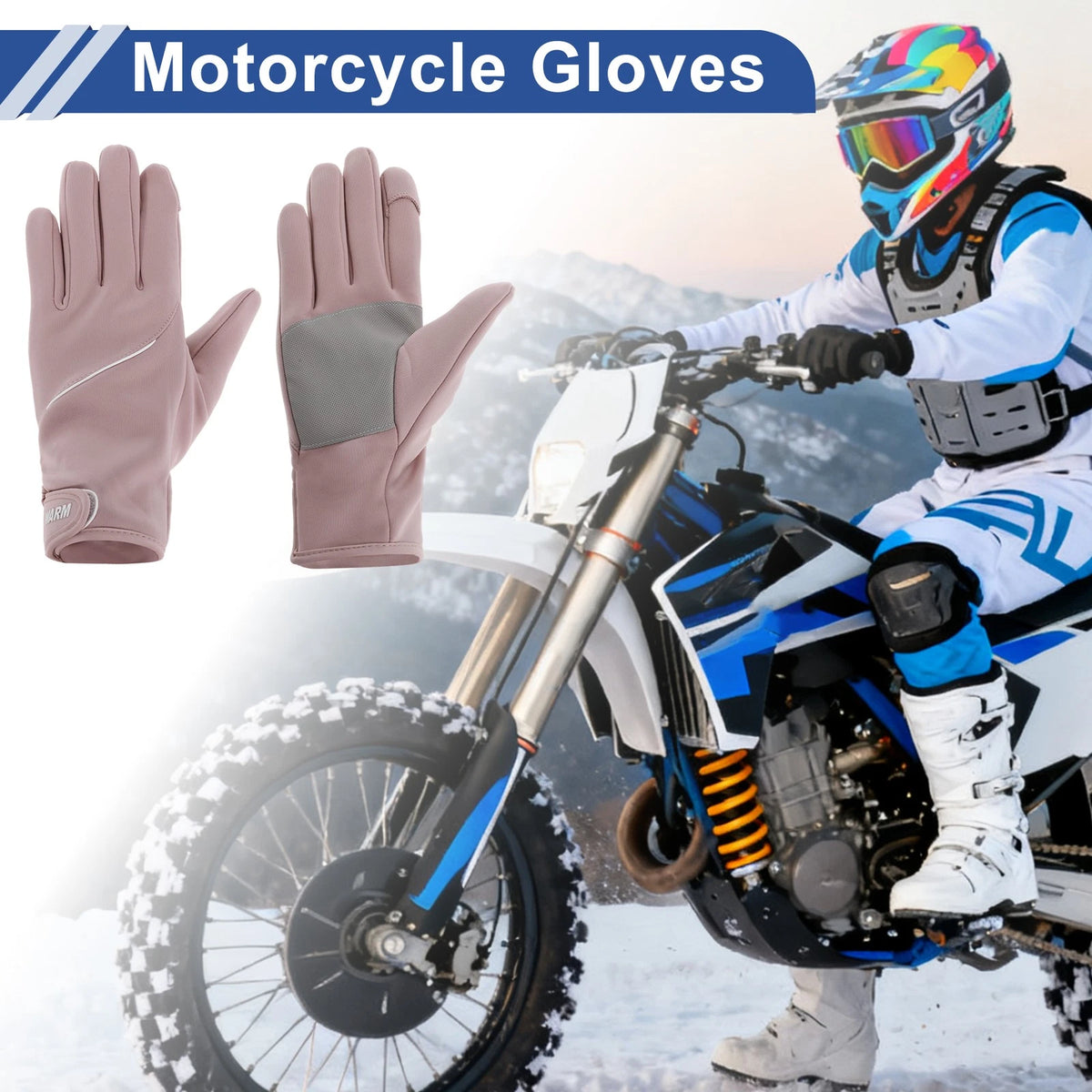Women’s Cycling Gloves Lightweight for Mountain Biking Polyester Pink (One Size)