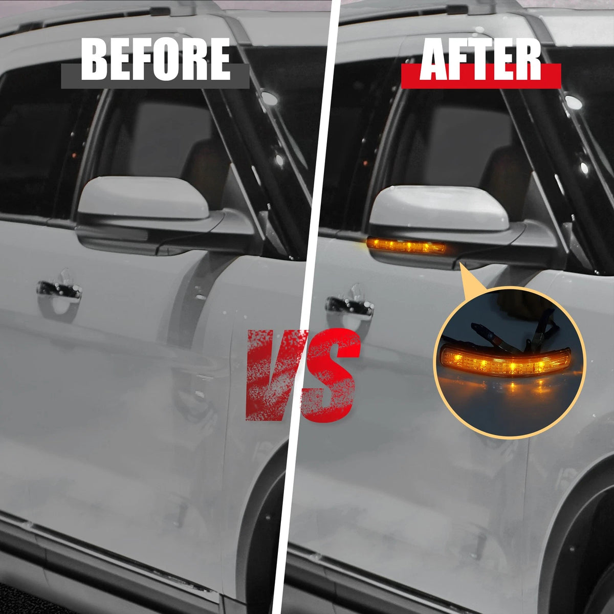 LED Front Right Side Mirror Turn Signal Light for Ford (BB5Z-13B374-A)