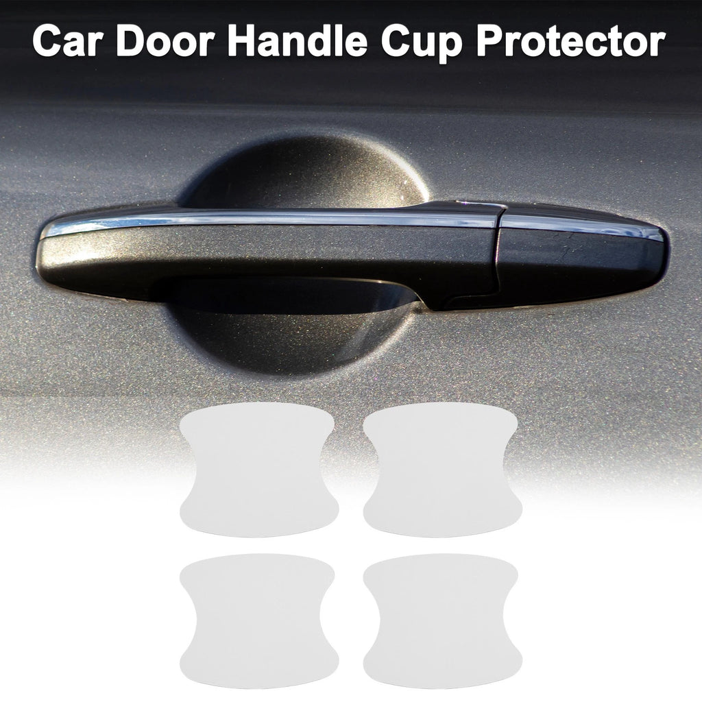 Car Door Handle Scratch Protector for Universal Vehicles (90x100mm, Matte White)