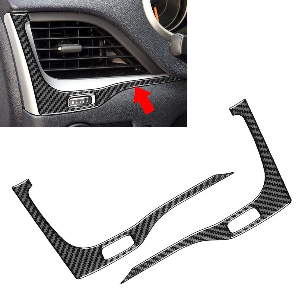 Black Dashboard Side Air Vent Outlet Cover Trim for Jeep Cherokee (2014–2023)