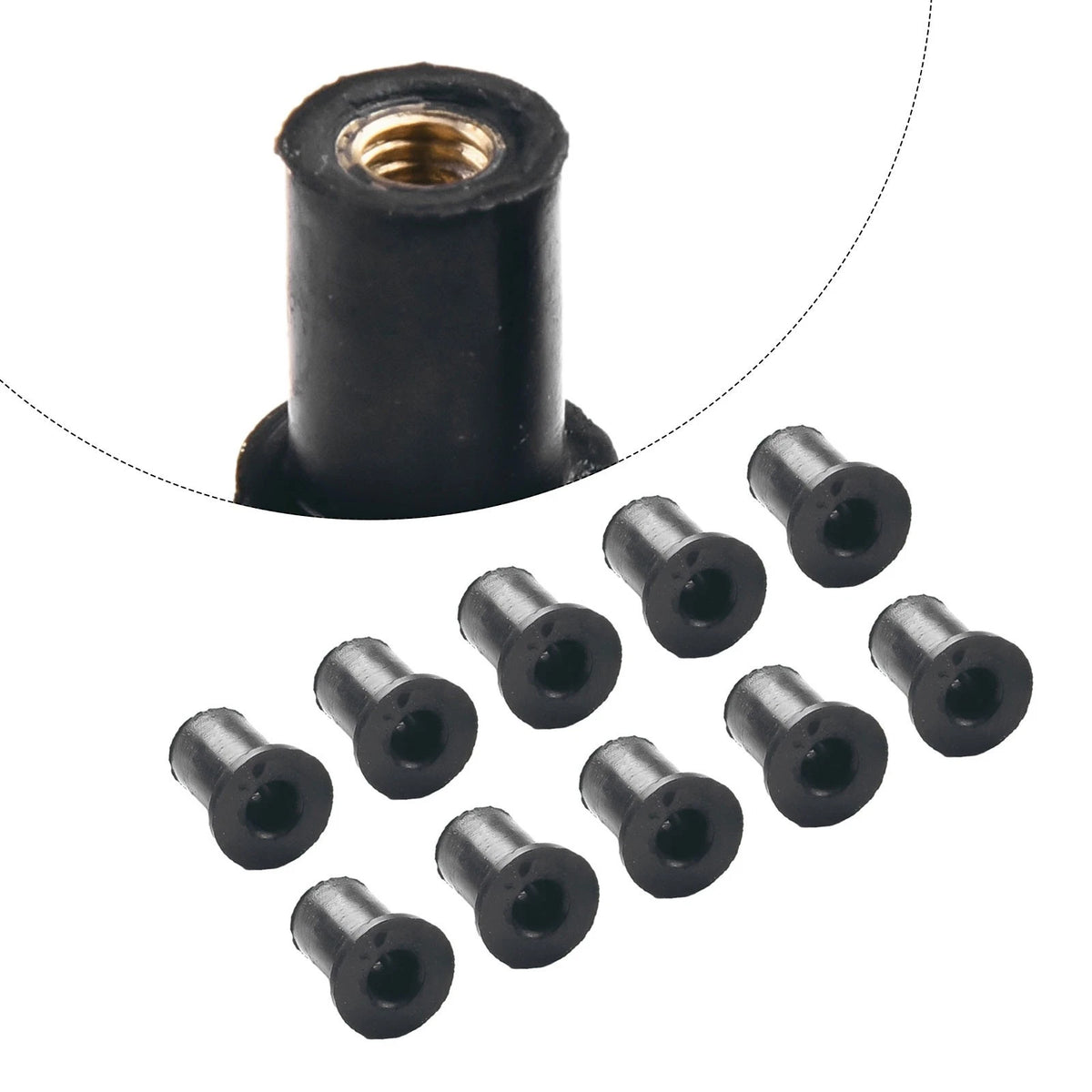 Nuts Fairing Screws for ATV Motorcycle Neoprene