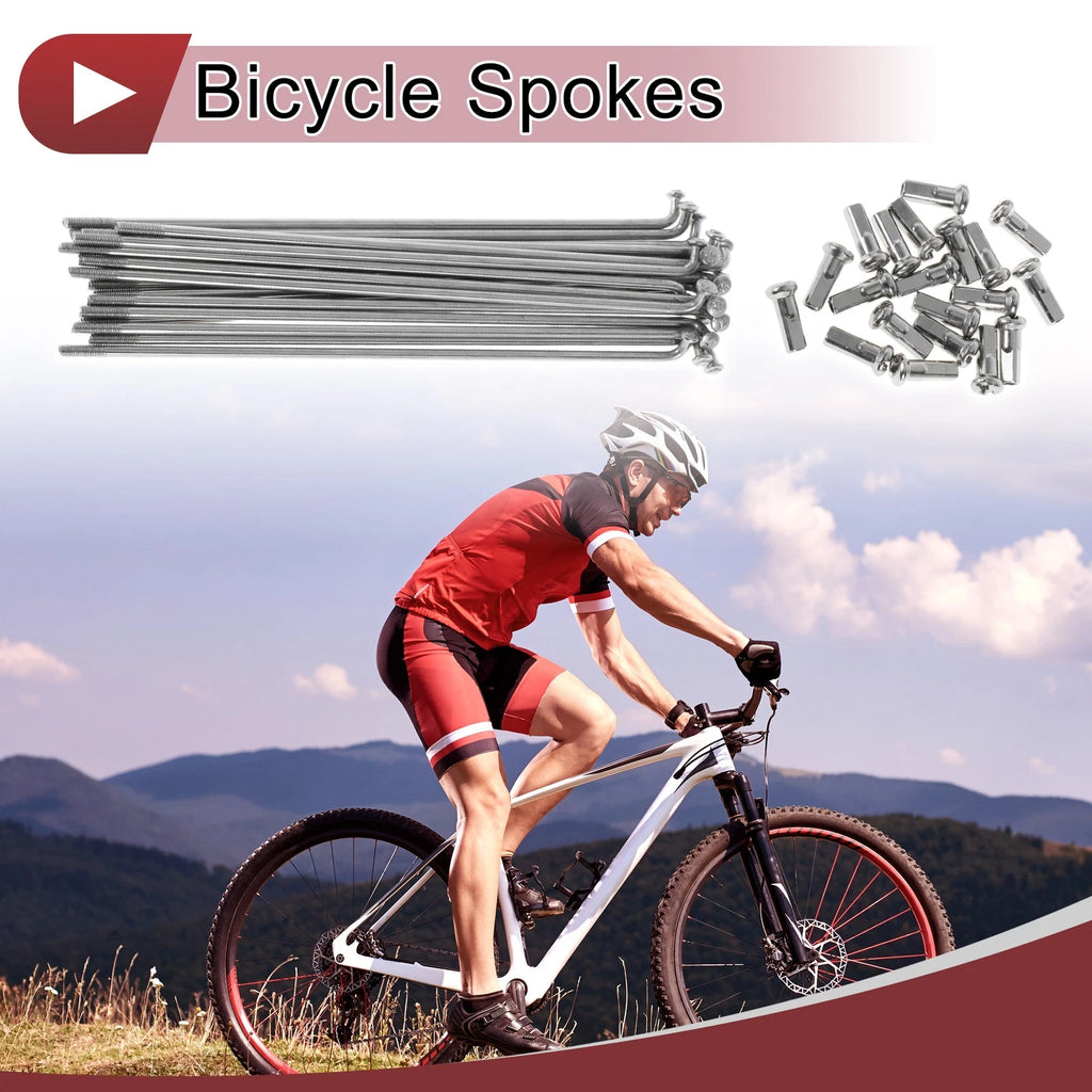 Bicycle Spokes 123mm 304 Stainless Steel Replacement Set for 20 Inch Wheel