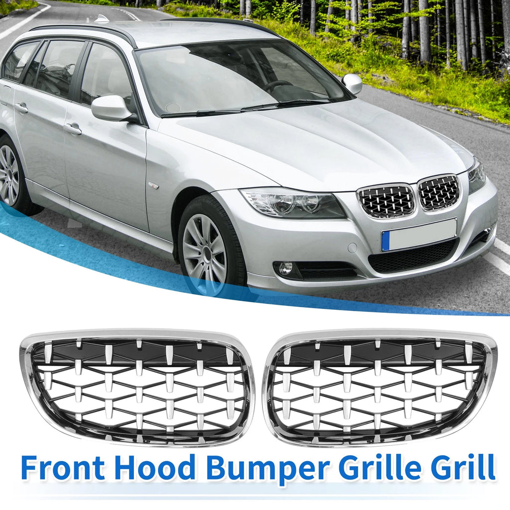 Front Hood Bumper Grille Pair for BMW 328xi M3 335xi 328i (2007–2013)