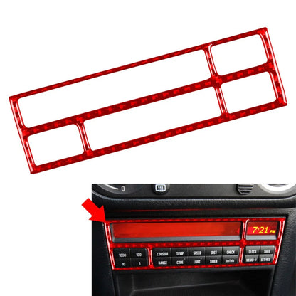 Carbon Fiber Red CD Button Panel Cover Trim for BMW 3 Series E36 (1991–1999)