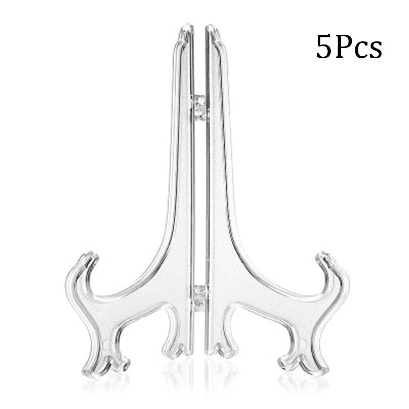 Set of 5 Transparent Folding Tray Bracket Racks for Crafts