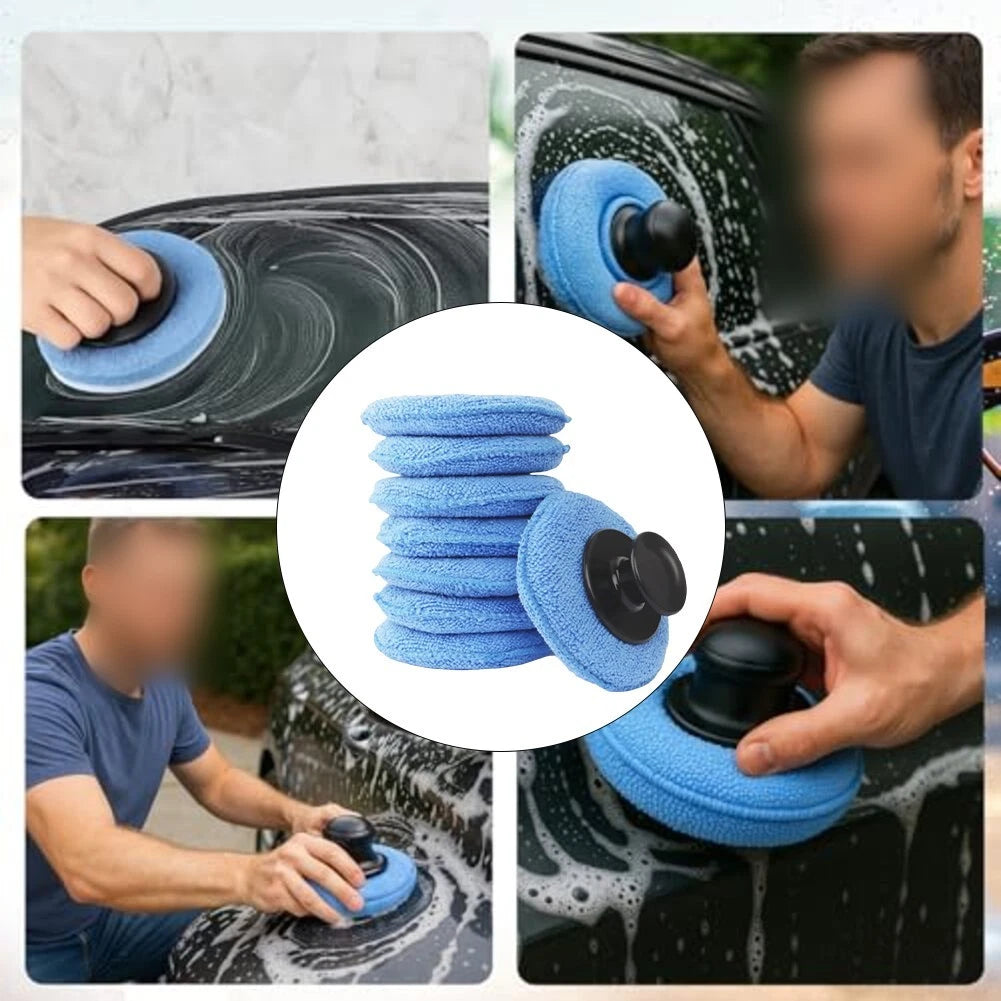 Car Wax Applicator for (Ergonomic, High-Density Absorption)