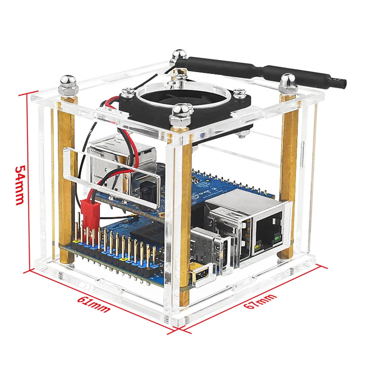 Acrylic Case for Orange Pi Zero 3 (2016–2023)