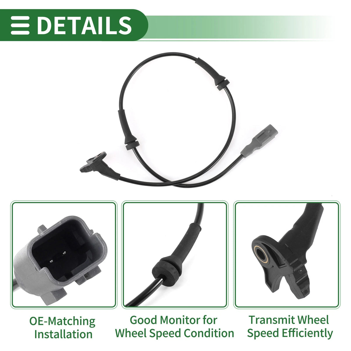 ABS Wheel Speed Sensor for Peugeot 307 (No. 9635384780/9652310580)