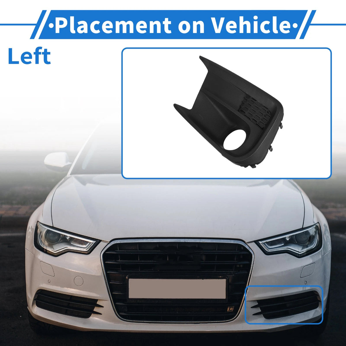 Front Left Fog Light Grill Replacement for Subaru WRX (2018–2021)