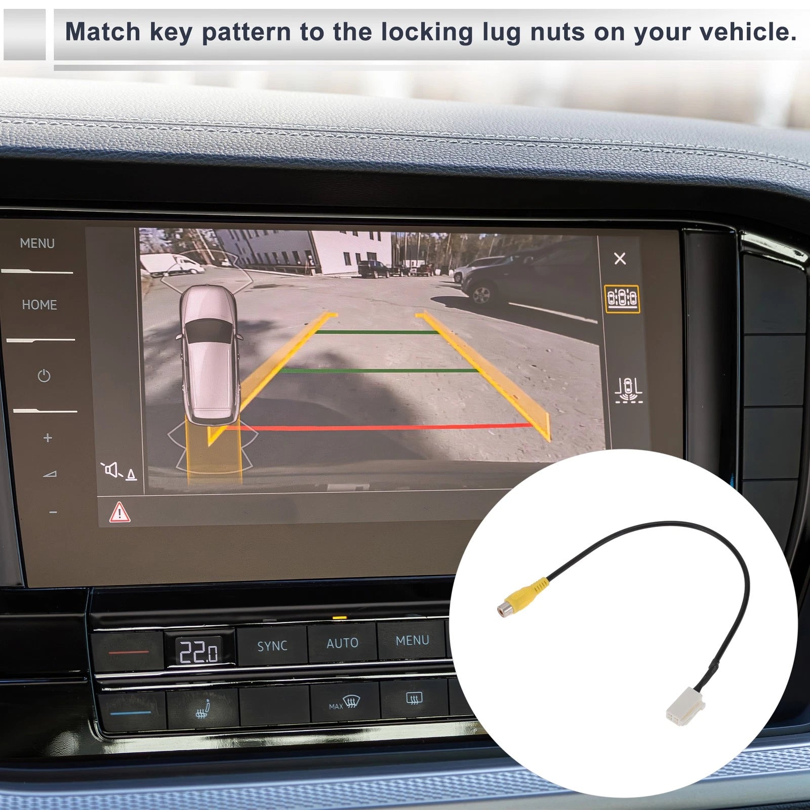 Rear View Camera Adapter Wire Harness Cable for Toyota (1 Pcs) (2005–2015)