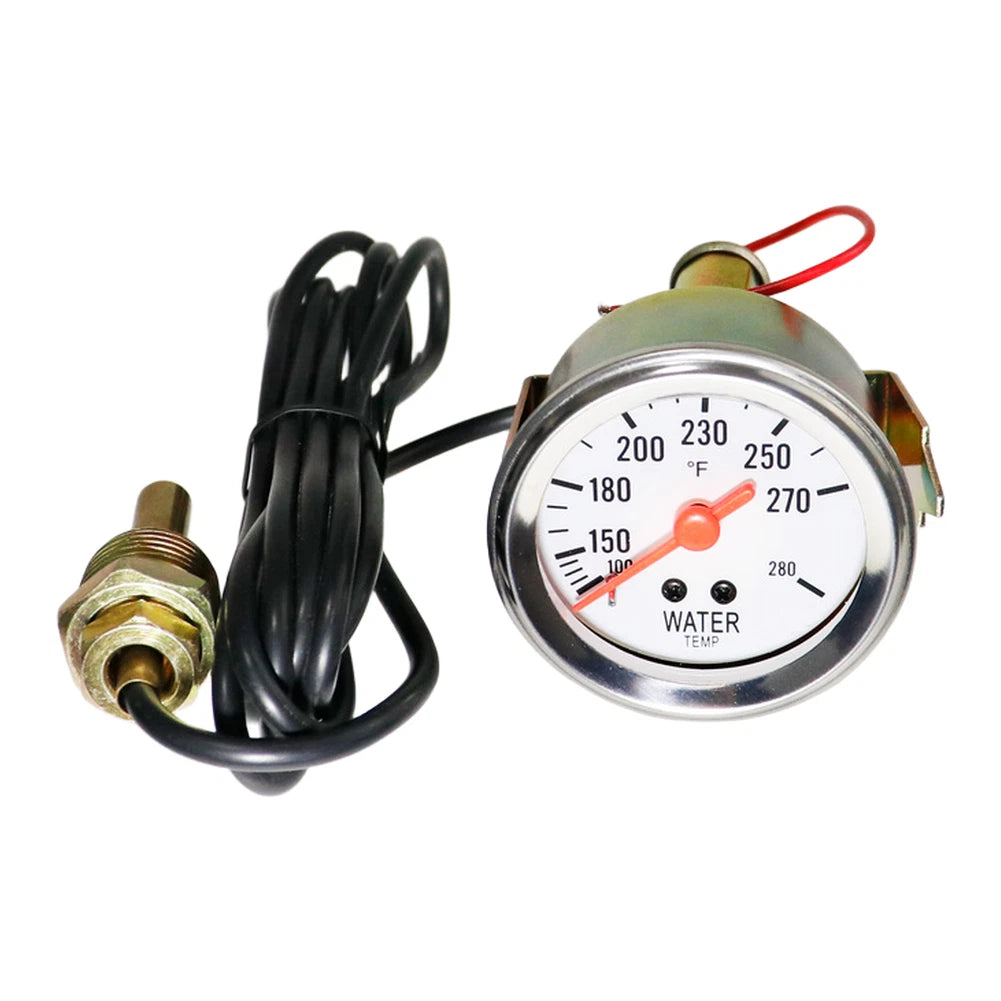 12V Mechanical Water Temperature Gauge 52mm for Car Engine (100-280F)