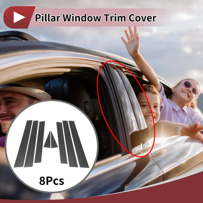 8 Pcs Door Pillar Window Trim Replacement for Subaru Forester (2014–2018)