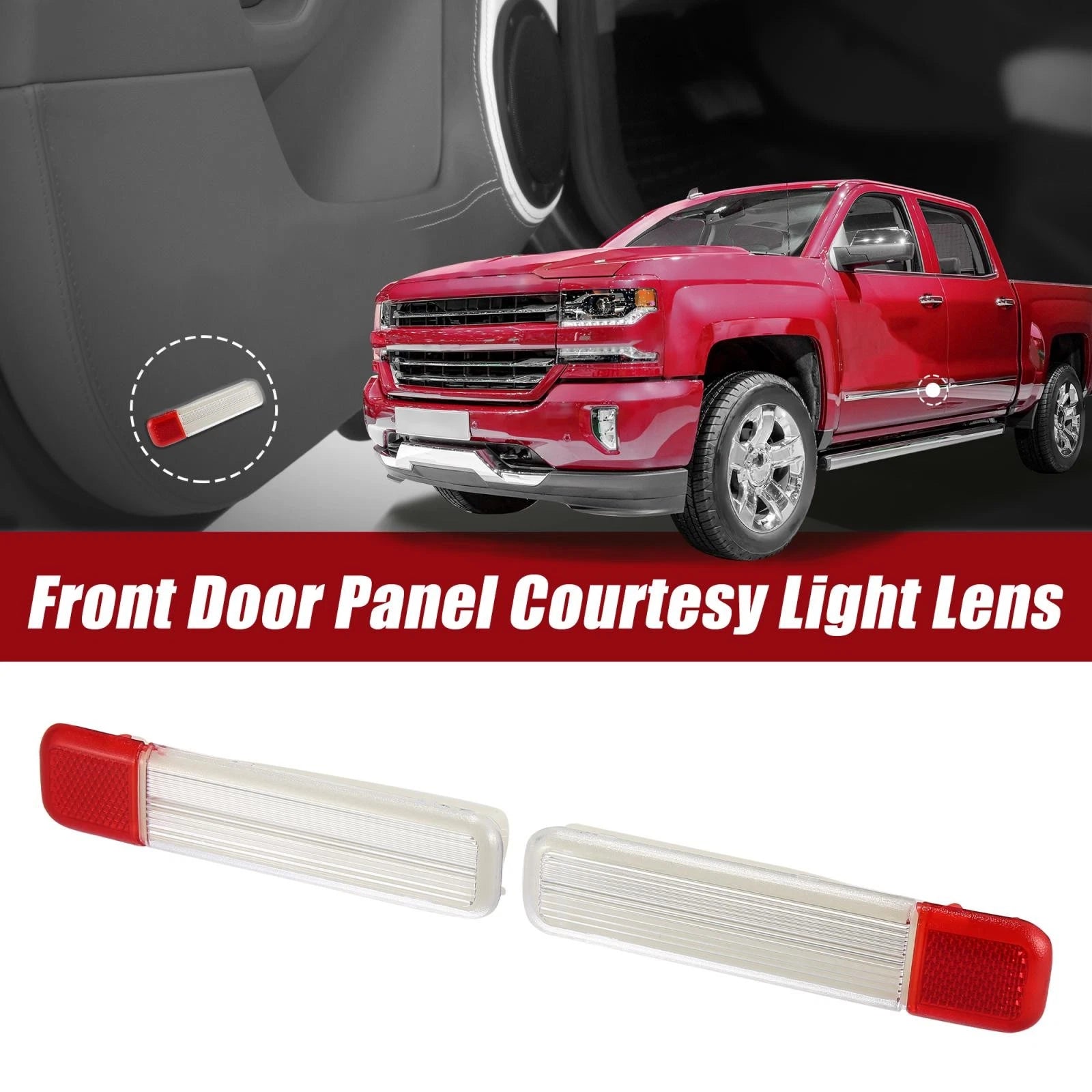 Interior Door Courtesy Light LED Lamps Pair for Chevy Silverado Sierra (2014–2018)