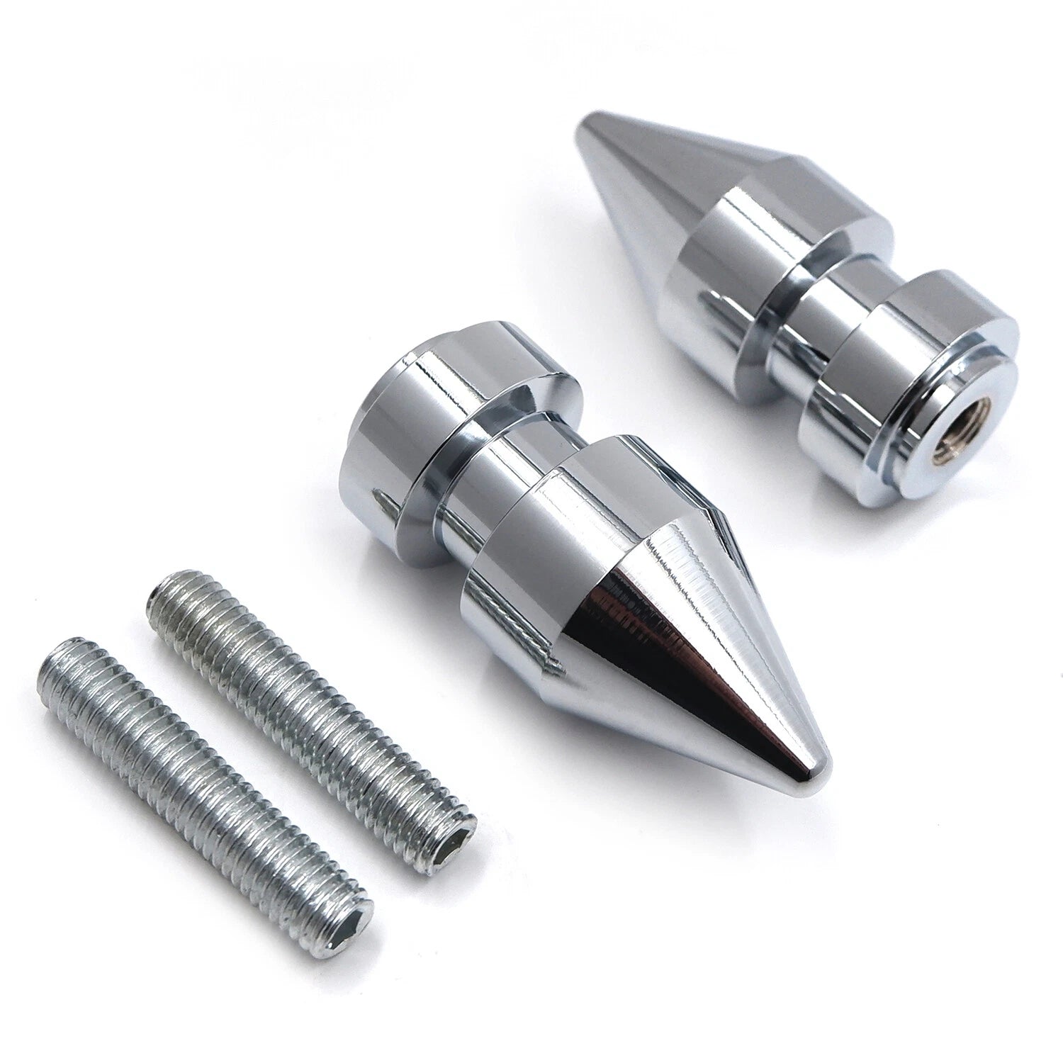 Chrome Spike Swingarm Spools 8mm for Honda CBR 1000RR (2004–2011)