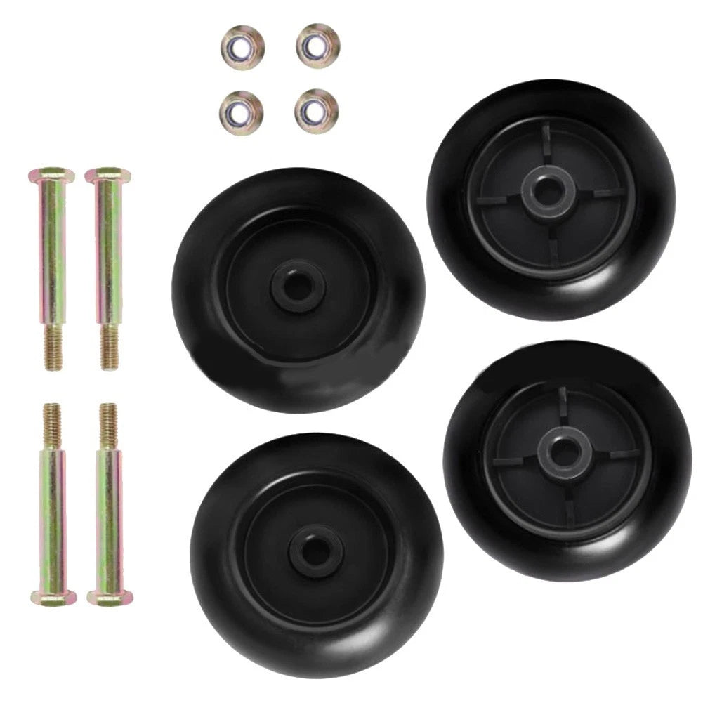 Set of 4 Lawn Mower Deck Wheels for Multiple Applications