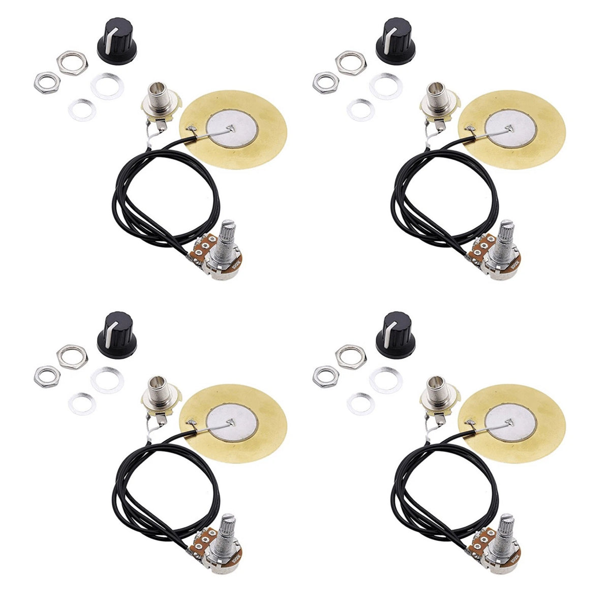 4Pcs 50MM Piezo Transducer Pickup for Guitar Violin