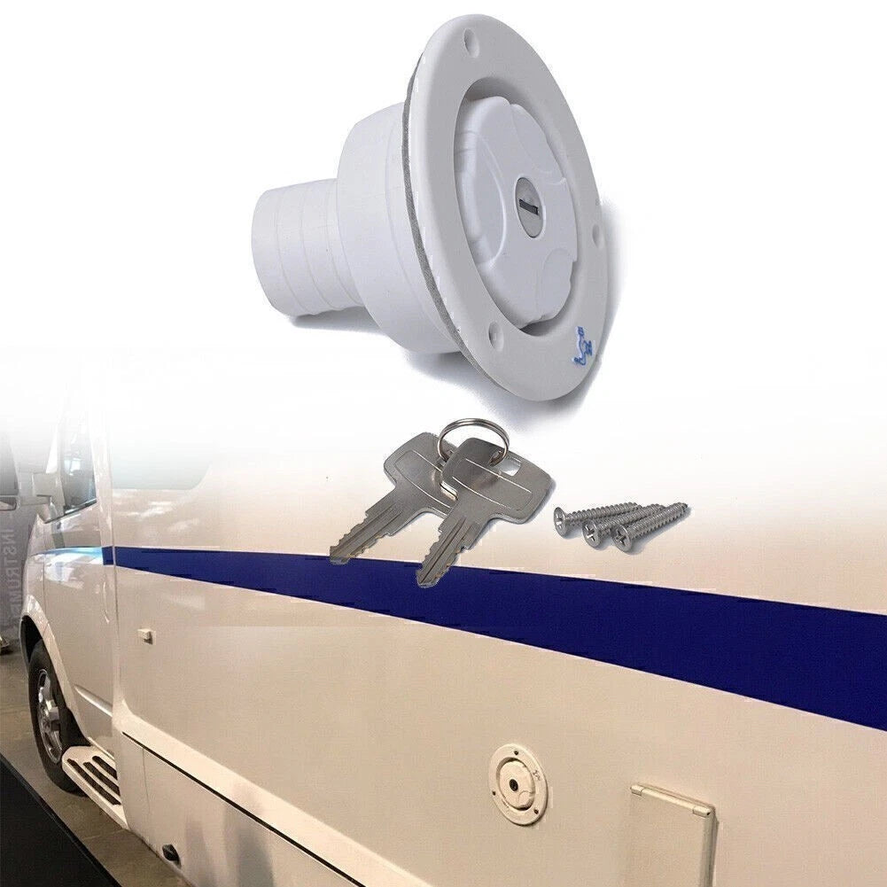 Locking Gravity Water Inlet Fill Dish Hatch for RV Camper Trailer