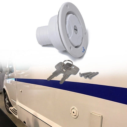Locking Gravity Water Inlet Fill Dish Hatch for RV Camper Trailer